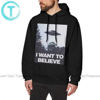 

Clown Hoodie The X Files I Want To Believe Hoodies Autumn XXXL Pullover Hoodie Cotton Mens Long Length Loose Blue Hoodies