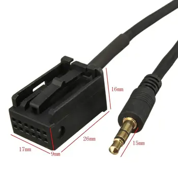 

Vehemo 3.5mm Car Audio Cable MP3 Car Cable Adapter Accessories Audio AUX Adapter Cable for Interior