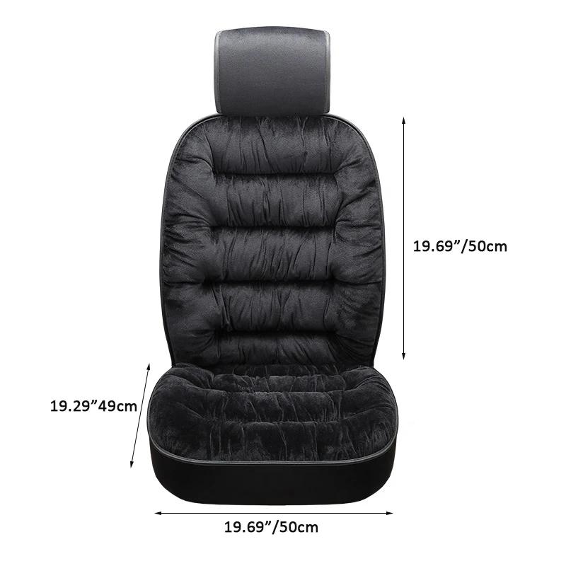 Car Seat Cushion Winter Plush Single Seat Cushion Car Interior Plush Warm Seat C 