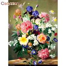 

GATYZTORY 60x75cm Frame Diy Painting By Numbers Kit Retro Flowers Wall Art Picture By Numbers Coloring By Numbers For Home Decor