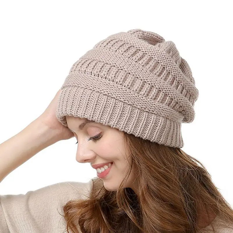 Новая однотонная осенне-зимняя модная мягкая теплая вязаная шапка унисекс с черепом, женские шапки, лыжная шапка s