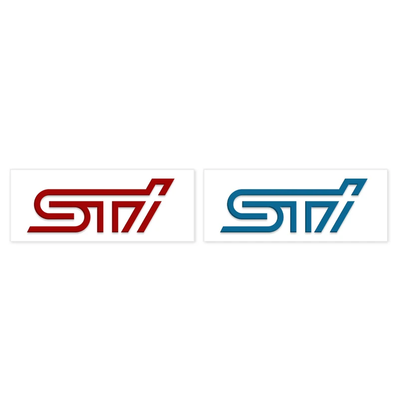 3D стикер для автомобиля, никелевая Металлическая Эмблема STI, значок, украшение интерьера автомобиля, наклейка для Subaru Impreza WRX STI Trezia, Стелла, EV Dex Pleo - Название цвета: Red and Blue