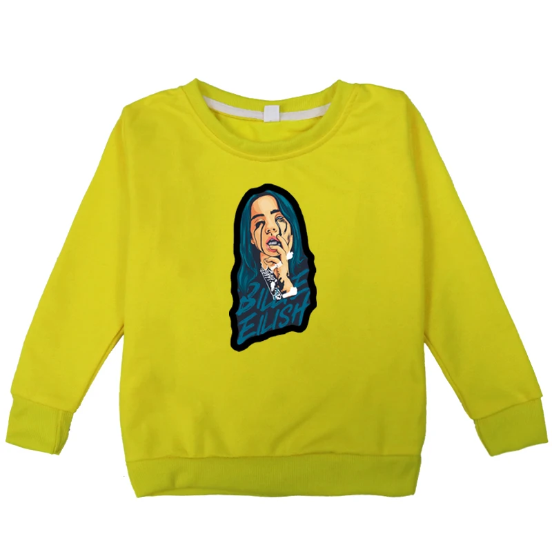 Весна года, Новое поступление, худи для мальчиков и девочек, худи Billie Eilish, хлопковая футболка с длинным рукавом, толстовки, детская одежда