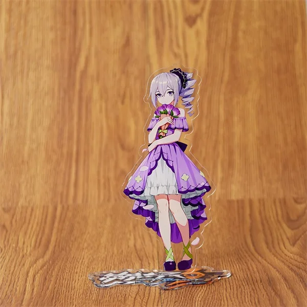 Аниме Honkai Impact 3 Cecilia Schariac Bronya Zaychik Raiden Mei Kiana Косплей акриловый стол стенд фигурка модель декоративная пластина подарок - Цвет: Лиловый