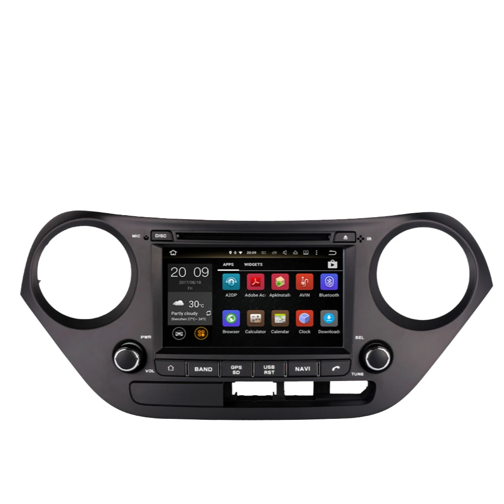 Android 10 0 Восьмиядерный 4G + 64G Автомобильный GPS-навигатор для Hyundai I10/Grand I10 2013-2021 левый