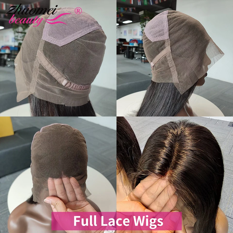 Full Lace Human Hair Wigs 360 Lace Frontal Wig Glueless Full Lace Wigs For Women 30Inch 13x6 Straight Lace Front Wig Pre Plucked