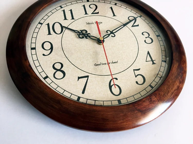 Japanese Style Wall Clock Vintage Wood Clock Mechanism Wall Watches Home Decor Bedroom Silent Living Room Duvar Saati Gift FZ569