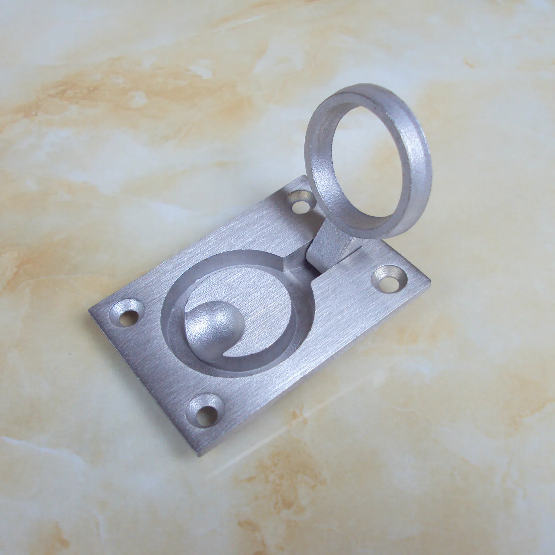 

Manufacturers Wholesale 304 Stainless Steel Flush Pull Hidden Large Ring-pull Sliding Door Handle Marine Yacht Square Floor Buck