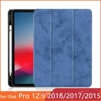 

For iPad Pro 12.9 Case with Pencil Holder 2018 2017 2015 Premium PU Leather TPU Soft Cover for iPad Pro 12.9 2018 Case No Pen