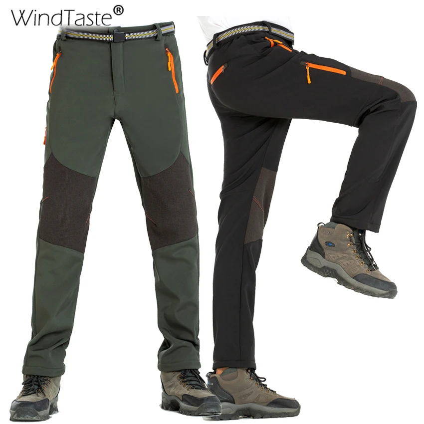 WindTaste новые мужские зимние теплые флисовые брюки на открытом воздухе
