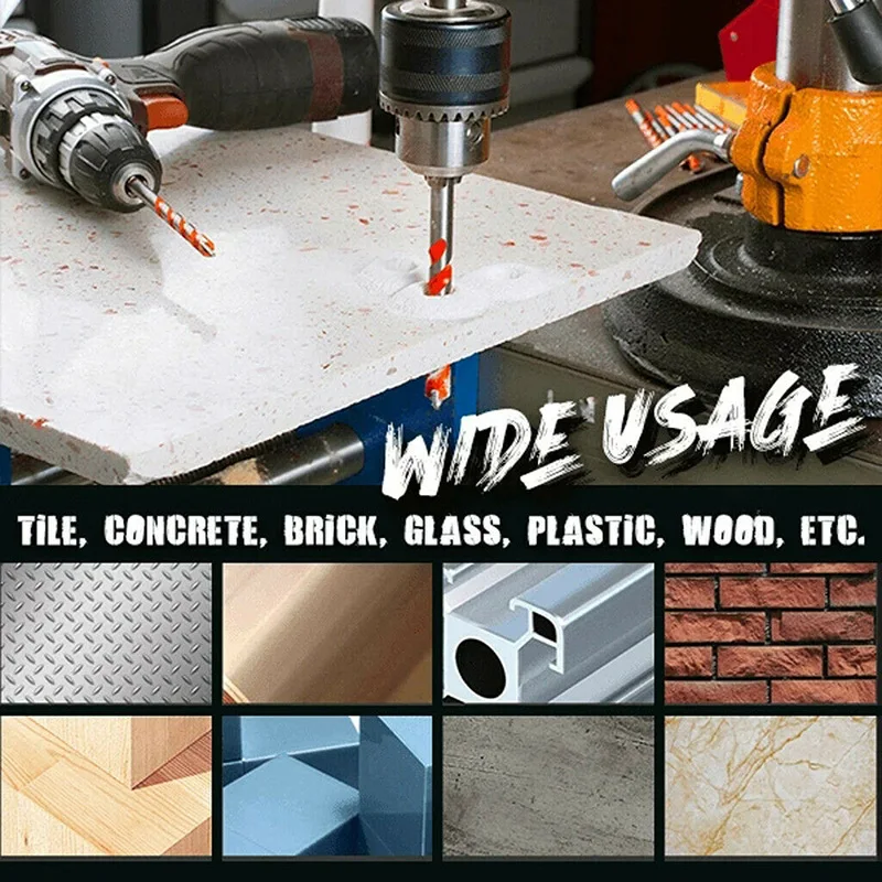 Ultimate Drill Bits Twist Drill Head Wall Ceramic Glass Punching Hole Set Di Lavoro Mazi888