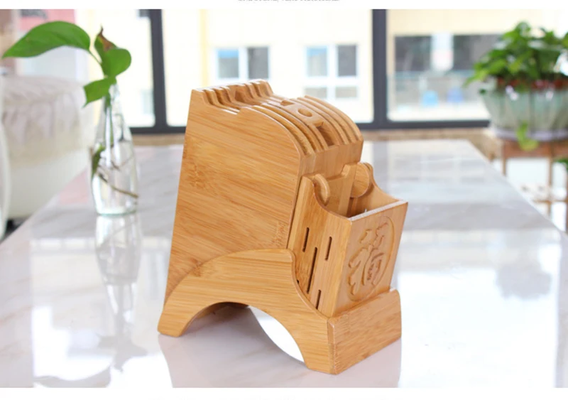 Wood knife holder12