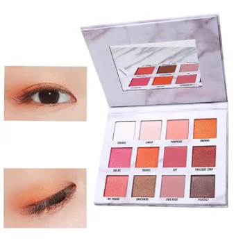 

Marble Multicolor Matte Pearlescent Eye Shadow Palette Glitter Pigment Smokeproof Waterproof Makeup Easy to Color Cosmetics 30f