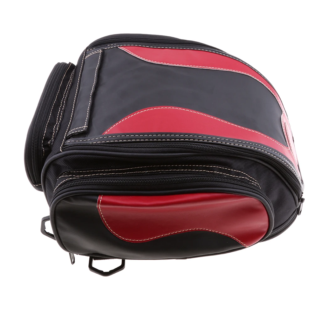 PU Leather Motorcycle Saddle Bag Motorcycle Rack for Harley Cruiser Red