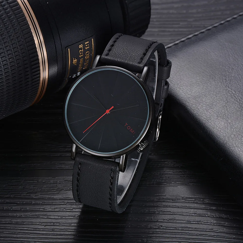 

Men 's Watch Fashion Casual Bussines Retro Design Leather Round Band heren horloge montre homme 2019 luxe de marque erkek saati
