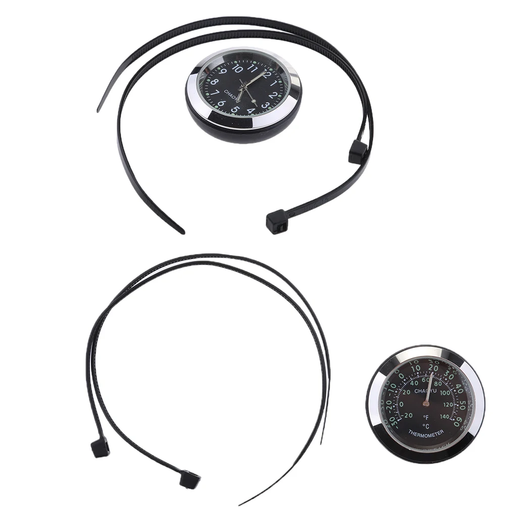 Handlebar Mount Clock Watch And Thermometer Universal For Motorcycle E-Bikes