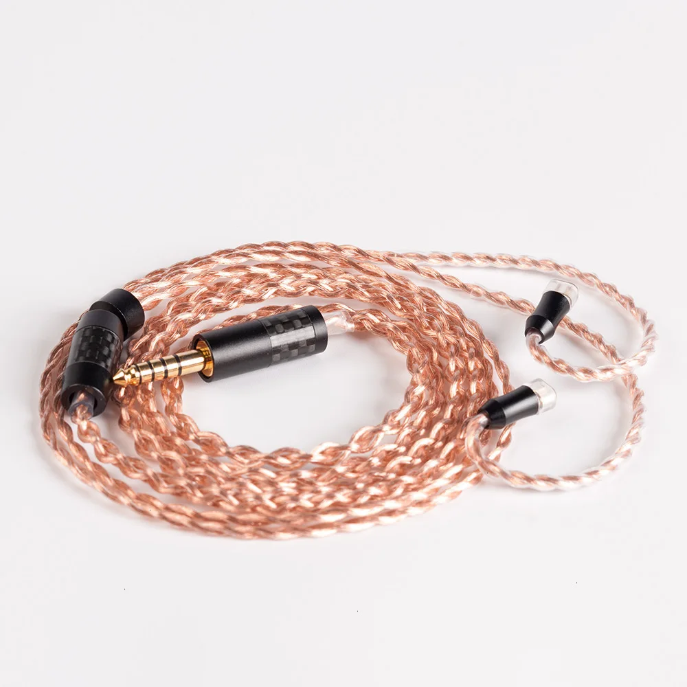 AK OFHC 24 AWG 6N высокой чистоты Медь кабель 2,5/3,5/4,4 мм балансный кабель для наушников с разъемом MMCX из Тайваня для HQ8 олова T2
