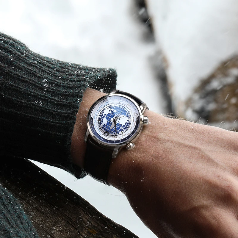 Agelocer брендовые дизайнерские роскошные золотые мужские часы с мировым временем и датой запаса хода автоматические роскошные часы водонепроницаемые часы