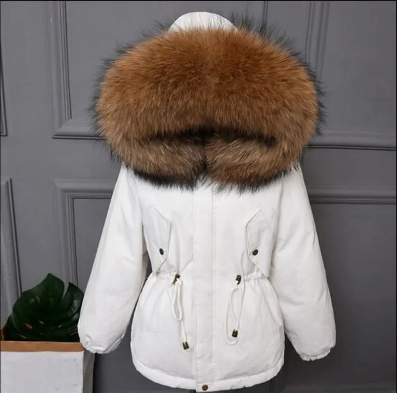 Женское пальто, большие размеры, grand rеel naturel fourrure, canard vers le bas, парка, Vetements d'ext, enrieur, capuche veste d'hiver femmes