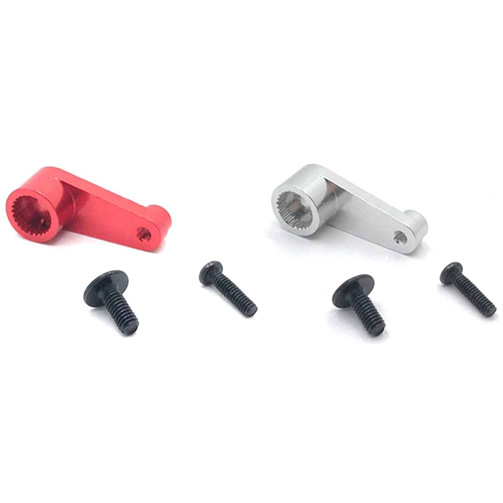 2Set Metal 144001-1263 25T Servo Arm Horn Upgrade Parts For Wltoys 144001 1/14 RC Car Spare Silver &amp Red | Игрушки и хобби