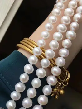 

Fine Jewelry Natural Fresh Water 8-9mm White Peals Necklaces for Women Fine Pearls Necklaces