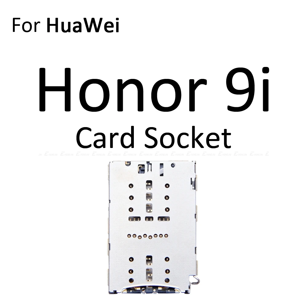 Micro SD sim-карта слот, разъем для лотка адаптер Коннектор кард-ридера для Huawei Honor 9 Lite 9i контейнер держатель запасные части - Цвет: For Honor 9i Socket