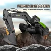 HUINA 1593 RC Excavator 1/14 Alloy Truck 2.4GHz Radio Control Car 22 Channel Construction Vehicle Sound Toy Kid Christmas Gift 1