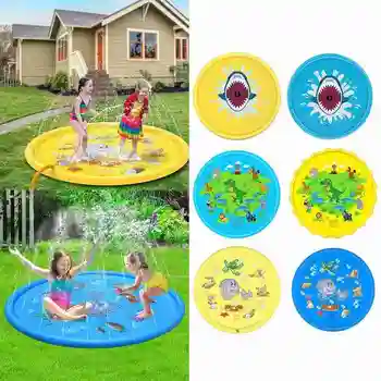 

PVC Baby Kids Water Play Mat Inflatable Infant Tummy Time Durable Playmat Toddler For Baby Fun Outdoor Activity Play Center