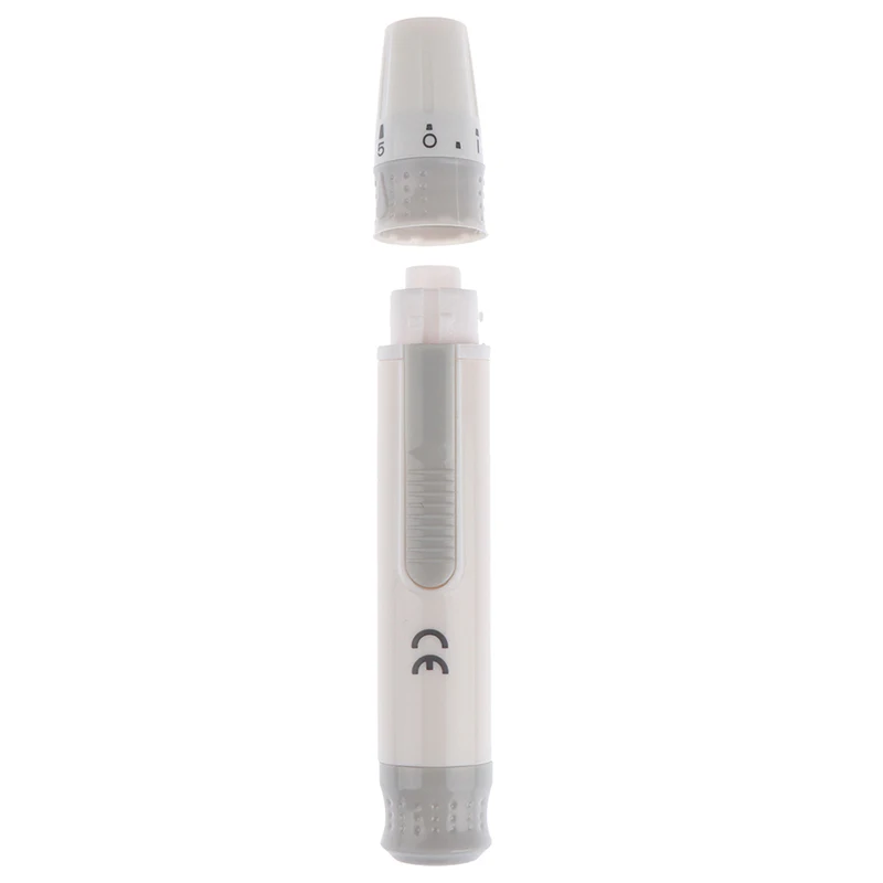 1 шт. ручка в форме ланцета, устройство для снятия лака для диабетиков, для сбора крови, регулируемая глубина, тест-ручка для определения уровня глюкозы в крови