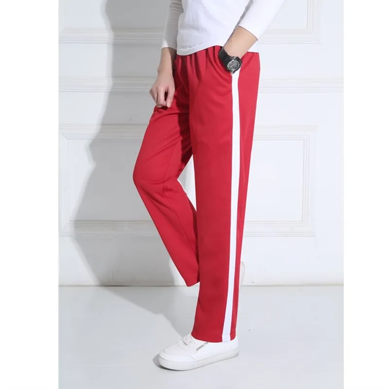 Men Pants Casual Sweatpants Joggers Striped Trousers
