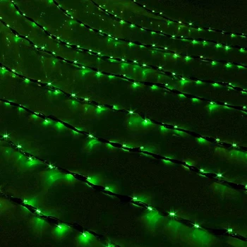 

Garland "Waterfall" 2 x 1.5 m, IP44, dark thread, 400 LED, green glow, 8 modes, 220 V