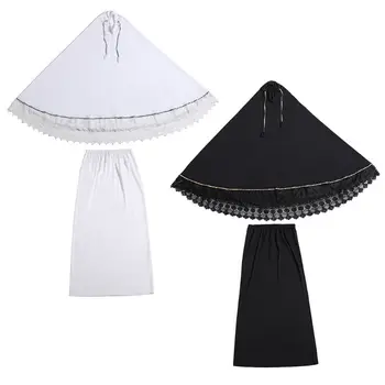 

2pcs Muslim Women Traditional Robe Dress Double Layer Islamic Prayer Sets