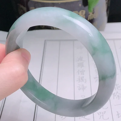 

zheru jewelry natural Burmese emerald light blue 54-64mm bracelet elegant princess jewelry for mother and girlfriend