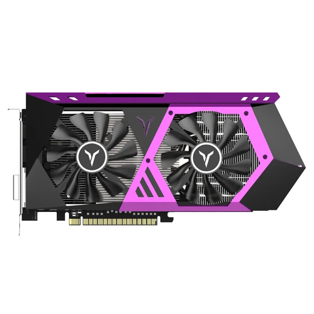 Yeston Radeon RX580 2048SP 8G OC GDDR5 256bit PCI Express x16 3,0 видеоигровая видеокарта DVI+ HDMI+ 3* DP для рабочего стола платье своими руками - Цвет: Purple and Black