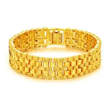 Роскошный позолоченный цветной браслет, браслет, мужские ювелирные изделия, браслеты, подарок для Него, высокое качество, титановая сталь