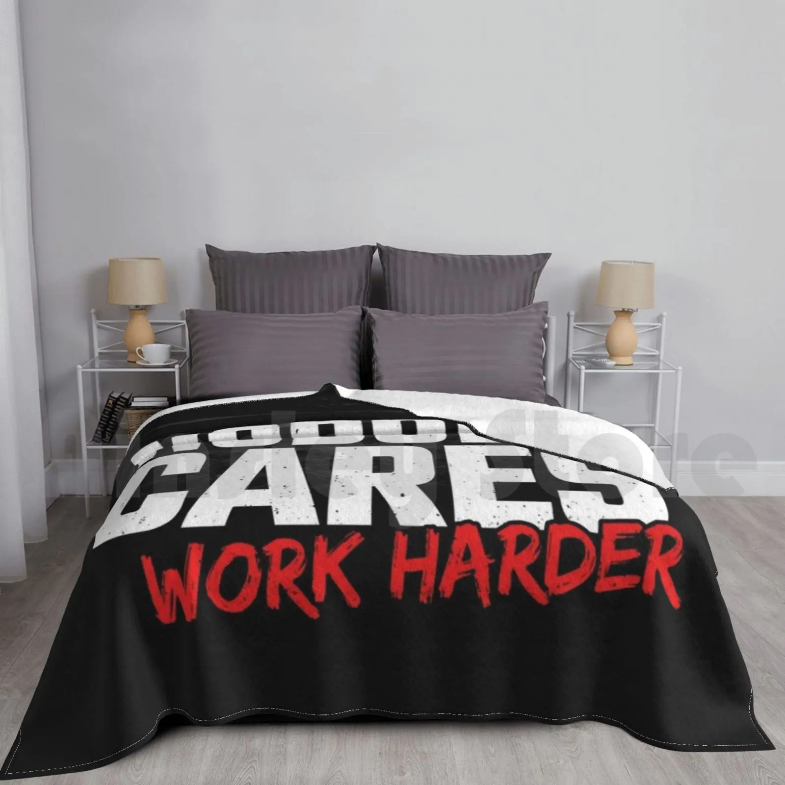 

Fitness Gift-Workout Motivation-Nobody Cares Work Harder Blanket Super Soft Warm Light Thin Fitness Health Fitness