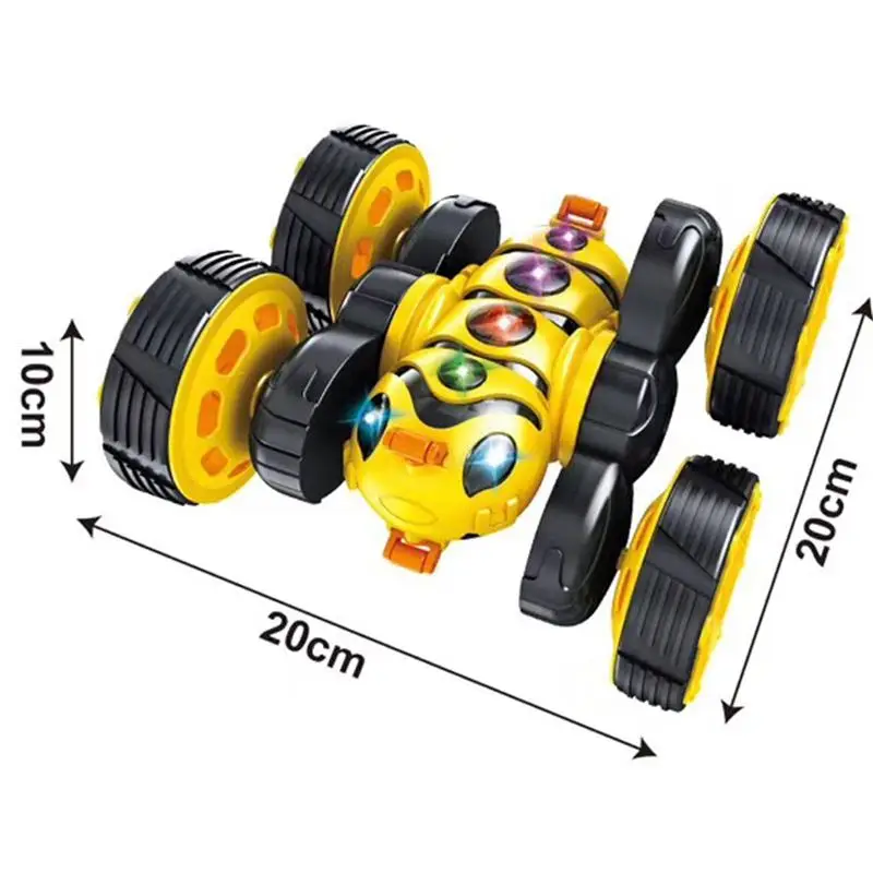 2.4G Electric Remote Control Car Double Side Driving Stunt Car 360 Degree Overturn Climbing Light Music Drift Racing RC car