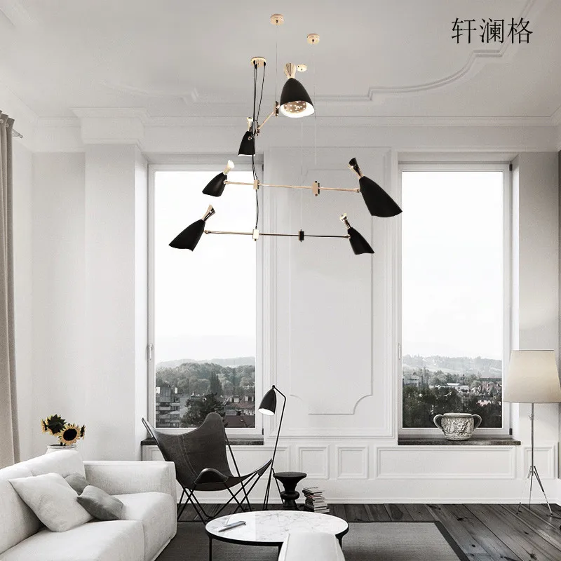 

Post-modern Designer Chandelier Simple Cool Art Northern European-Style Restaurant Living Room Bedroom Creative LED Villa Chande