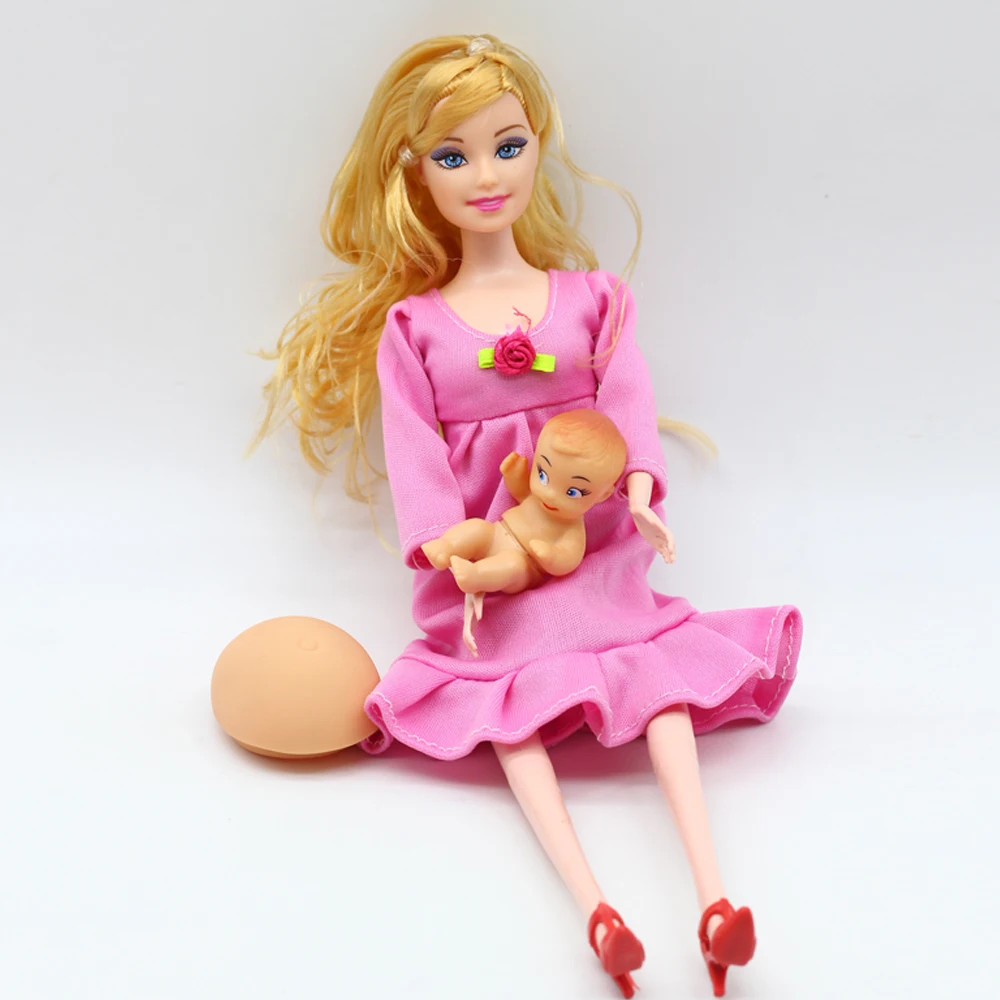 Dod Bjd Poupee Educative Pour Femme Enceinte Reelle Costumes Pour Maman Et Enfant Avec Un Bebe Dans Le Ventre Jouet Pour Barbie Aliexpress