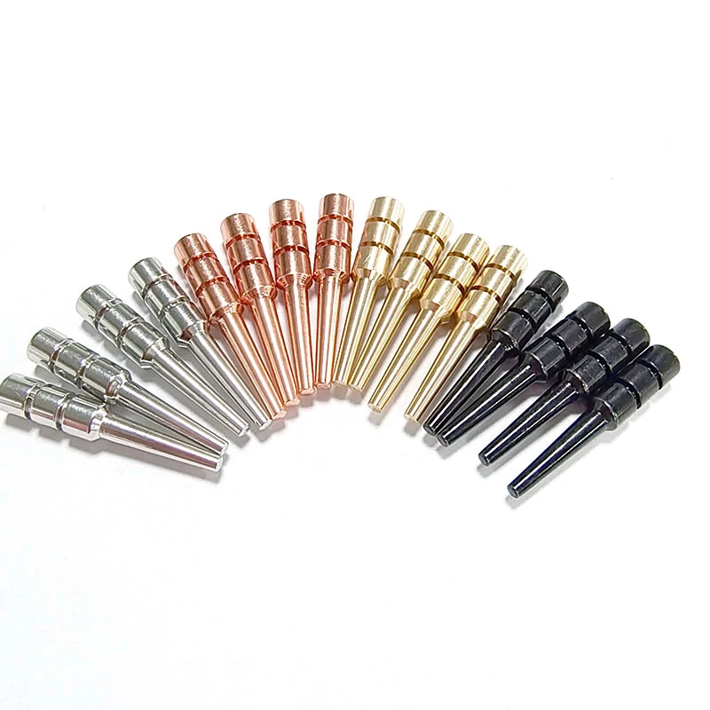 16pcs Cribbage Pegs Set - 4 Color Brass Metal Game Pegs For 1/8" Holes With Storage Bag