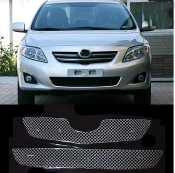 

ar styling For Toyota Corolla Altis 2007 2008 2009 2010 high quality ABS Chrome Front Grille Around Trim Racing Grills Trim