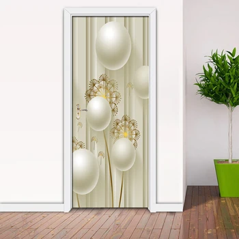 

Embossed Round Body 3D PVC Self-adhesive Waterproof Door Stickers Art Decal Living Room Bedroom Door Home Decor Wallpaper Mural