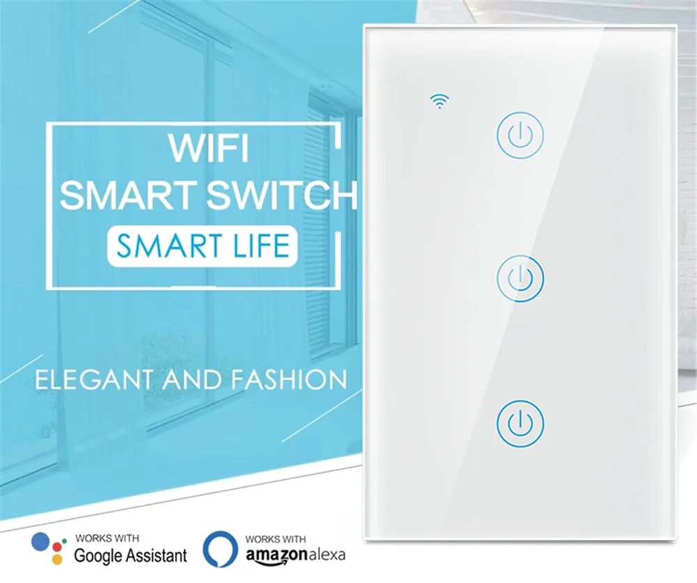 1/2/3 Smart Wifi светильник выключатель Smart Применение Wi-Fi настенный выключатель лестницы переключатель