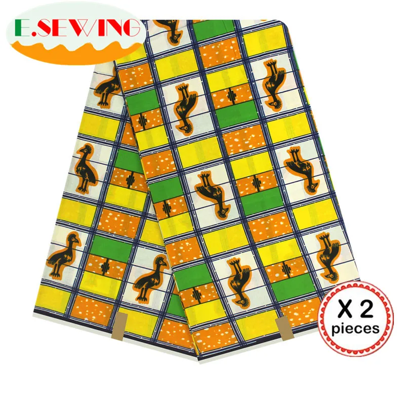Африканская восковая ткань с принтом Анкара для шитья Анкара африканская ткань 12 ярдов нигерийская хлопковая ткань Гана для платья 81045
