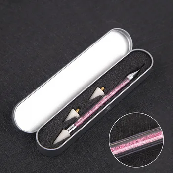 

Waxed Head Home Salon Quick Gems Picking Clothing Decoration Rhinestone Picker Pen Set With Box Portable Nail Art DIY Manicure