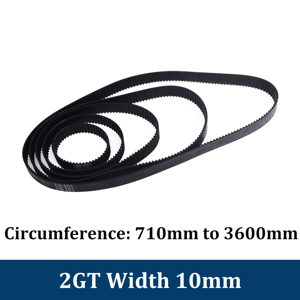 GT2 10mm Closed Loop Rubber Timing Belt 710 752 760 800 900 976 1000 1250 1500 2000 3000 3230 3600mm 2GT 3D Printer Parts 1pcs printhead