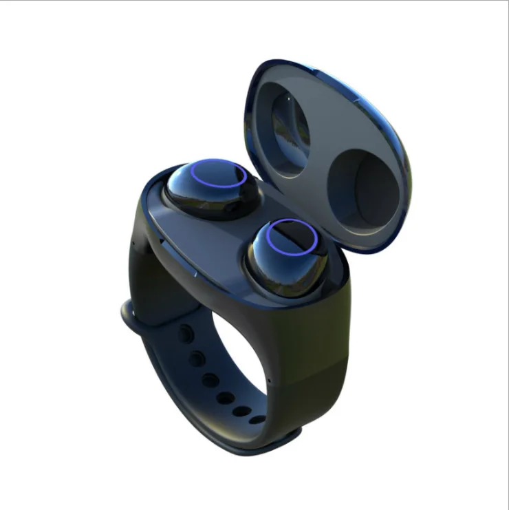 

Hm50 Artifice Type Dual Handle TWS Bluetooth 5.0 Earphones Portable Wireless Sports Watch-Type Storage Charger Warehouse