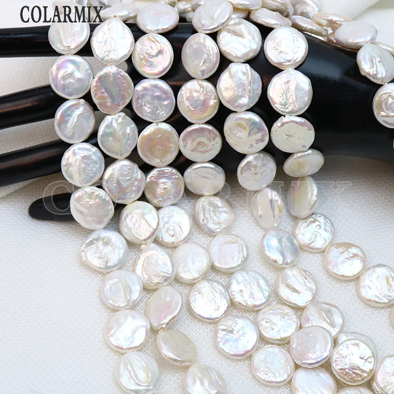 

30 Pcs 15-16mm Pearls Bead style Round Natural Pearls Jewelry Necklace Accessories Beaded Handmade Jewelry Chain 90058