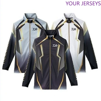 

2020 Daiwa Long Sleeve Fishing Jacket Shirts Breathable Outdoor Sunscreen Coat Quick Dry Fisherman T-Shirt Zipper Jersey Pesca