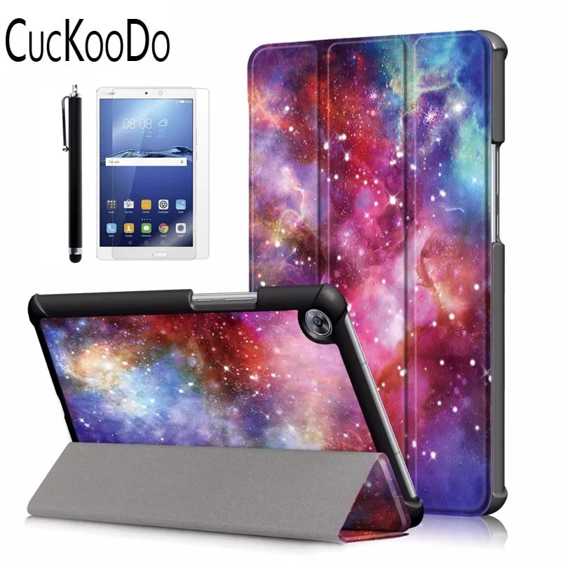 

Folding Stand Leather Protective Case Cover For 8.4'' Huawei Media Pad M5 8-inch Tablet +Screen Protector +Stylus